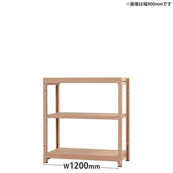 オフィス ラック ディーアール H1000×W1200mm基本セット 本体:ナチュラル 棚板:ナチュラル